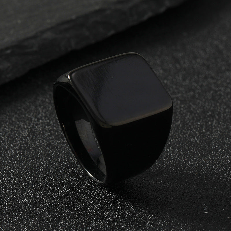 Polished Vertical Signet Ring