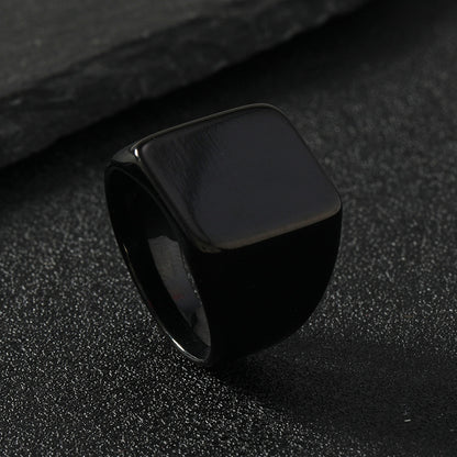 Polished Vertical Signet Ring