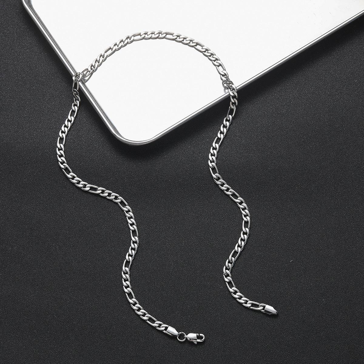 Classic Figaro Chain Necklace & Bracelet