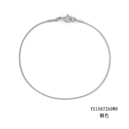 Korean round snake chain bracelet gold-plated stainless steel bracelet tide men's and women's jewelry fine bracelet batch