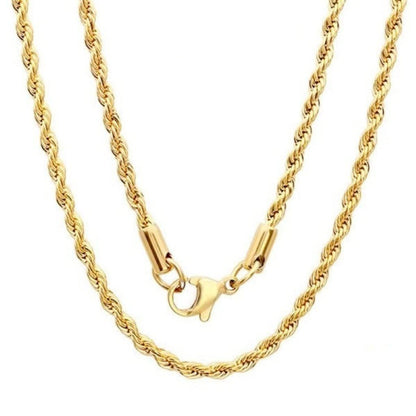 Stainless Steel Rope Chain Necklace