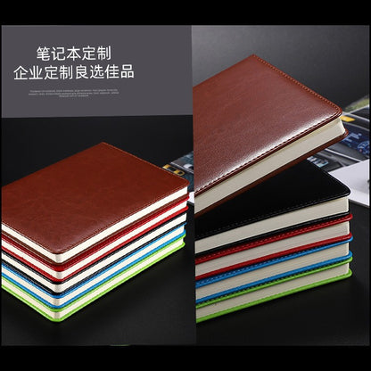 Business leather A5 notebook custom thickened office meeting notepad student high-value notebook can print LOGO