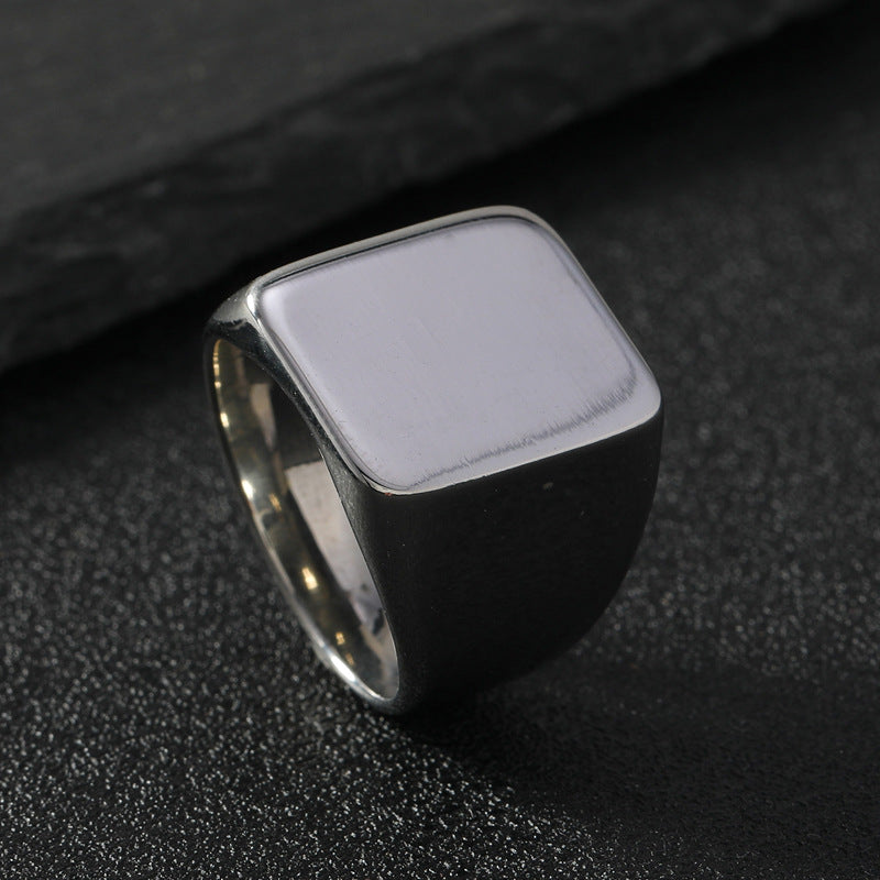 Polished Vertical Signet Ring