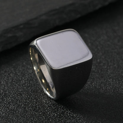 Polished Vertical Signet Ring