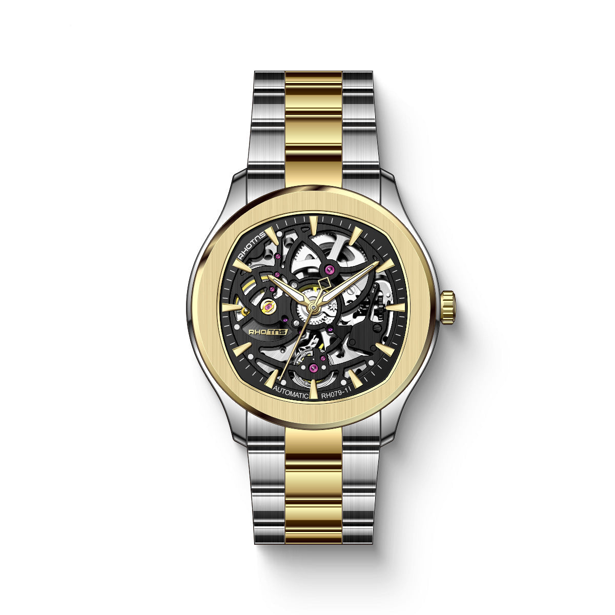 Automatic Skeleton Stainless Steel Watch