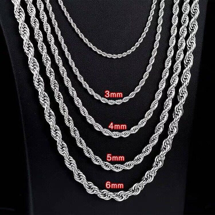 Stainless Steel Rope Chain Necklace