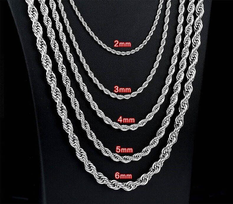 Stainless Steel Rope Chain Necklace