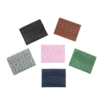 Cross-border popular card bags, credit card bags, women's multi-card slots, ostrich pattern card holders, bank card holders, wholesale one piece dropshipping